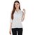Smart and Glam Shirt for Women 3/4 Sleevs Heart Print on White XS