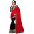 SuratTex Red Georgette Embroidered Saree With Blouse