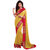 SuratTex Yellow Dupion Silk Embroidered Saree With Blouse