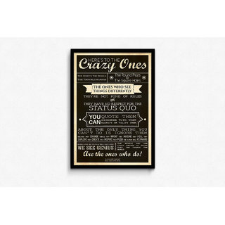 Steve Jobs - Here'S To The Crazy Ones Framed