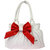JG Shoppe Bowtip White Handheld Bag