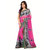 SuratTex Pink Georgette Printed Saree With Blouse