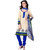 Khushali Presents Cotton Chudidar Dress Material(Cream,Blue)