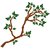 Chipakk Leafy Branch 2 - Green Wall Sticker (Medium)