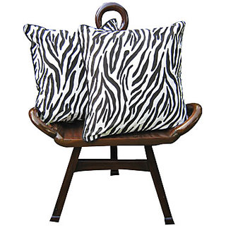 Elements Tiger Black Tiger White Cushion Covers - Set Of 5 Pcs