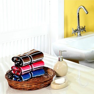 Furhome Cotton Hand Towel Set Of 3.TO1717