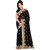 Aaina Black Georgette Embroidered Saree With Blouse