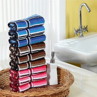 Furhome Cotton Hand Towel Set Of 9.TO1718