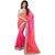 Aaina Pink Georgette Embroidered Saree With Blouse