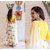 Fabrica Shoppers designer embroidered Yellow and white long anarkali suit