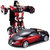 The Flyers Bay One Button Transforming Car into Robot with Cool Dance Features - Bugatti, Red
