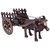 Home Decor Brown Antique Finish Brass Bullock Cart Sculpture