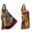 Aaina Pack of 2 Multicolour Malbari Silk Printed Saree With Blouse (FL-Pack of 2 Malbari Silk-July16-3)
