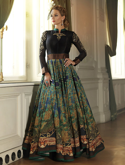 designer black anarkali suits