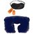Mart Easy To Carry Multi Utility Travel Kit - Inflatable Neck Air Cushion Pillow With Eye Mask And 2 Ear Plugs