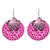 14Fashions Pink Oxidised Round Shape Dangle Earrings - 1306449A