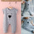 Imported Cute Short Sleeve Baby Boy'S Bear Jumpsuit Outfis Gray 100Cm