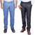 IndistarMen's Regular Fit Denim Jeans with Rayon Formal Trouser Combo Pack Of -2