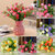 Imported Artificial Carnation 23-Head Silk Flowers Bouquet Wedding Party Champagne