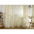 Imported Jacquard 3D Big Flower Pattern Curtain Sheer For Living Room Beige