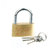 Imported 30Mm Brass Padlock Garage Locker Lock Door Cabinet Suitcase Toolbox W/ Keys