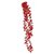 Imported 5-Branch Artificial Wall Hanging Ivy Vine Fake Silk Flower Home Decor Red