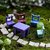 Imported 10Pcs Miniature Dollhouse Fairy Garden Resin Landscape Purple Chair Decor