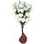 Imported 1 Bunch Artificial Rose 5 Heads Flower Plant Home Party Decoration White