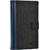 Jojo Flip Cover for HTC Desire HD A9191 (Dark Blue, Black)