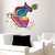 Wall Dreams Krishna With Flute In Abstract - Vector Art - Modern Art Wall Stickers (60cmX45cm)