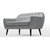FabHomeDecor - Adele Two Seater sofa in light grey