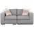 FabHomeDecor - Emilio Superb Two Seater Sofa  - Light Grey