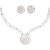 Tremendous Silverwala Silver Cubic Zirconia Rodium Plated Necklace Set