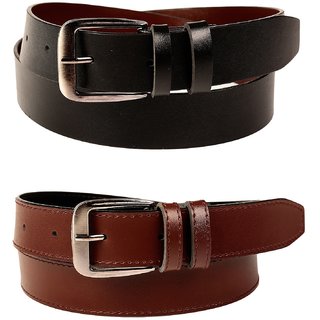 Fedrigo Fux Leather Black  Brown Men'S Belts Combo DNA-FMB-1020