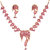 Nifty Silverwala Silver Plated Real Ruby  Necklace Set