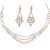 Pretentious Silverwala Silver Cubic Zirconia Gold Plated Necklace Set