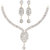 Resplendent Silverwala Silver Cubic Zirconia Gold Plated Necklace Set