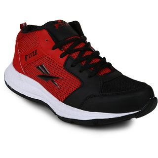 Fitze Men's Black & Red Running Shoes: Buy Fitze Men's Black & Red ...