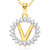Vk Jewels Alphabet Initial Letter V  Pendant With Chain For Men  Women- P1968G Vkp1968G