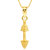 Vk Jewels Sultan Collection Sports N Fitness Dumbell Gold Plated Alloy Pendant With Chain For Men  Boys - P2151G Vkp2151G