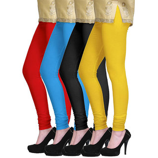 PACK OF 4 PC Leggings high Quality  Cotton Lycra for ladies,girls and for women