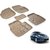 Autohub Custom made Beige 3D Car Foot Mat For Ford Fiesta