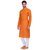 RG Designers Men's Full Sleeve Kurta Pyjama Set AVDoubleHandloom-Orange