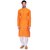 RG Designers Men's Full Sleeve Kurta Pyjama Set AVHandloomLoops-Orange