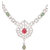 Casual Silverwala Silver Cubic Zirconia Rodium Plated Necklace Set