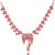 Nifty Silverwala Silver Plated Real Ruby  Necklace Set