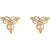 Rakish Silverwala Silver Cubic Zirconia Gold Plated Necklace Set
