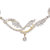 Artistic Silverwala Silver Cubic Zirconia Gold Plated Necklace Set