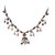 Amiable Silverwala Silver Victorian Cubic Zirconia Rodium Plated Necklace Set