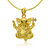 Shiyara Jewells Silver Calm Ganesh Pendant With Chain For Women (Ps00129C)